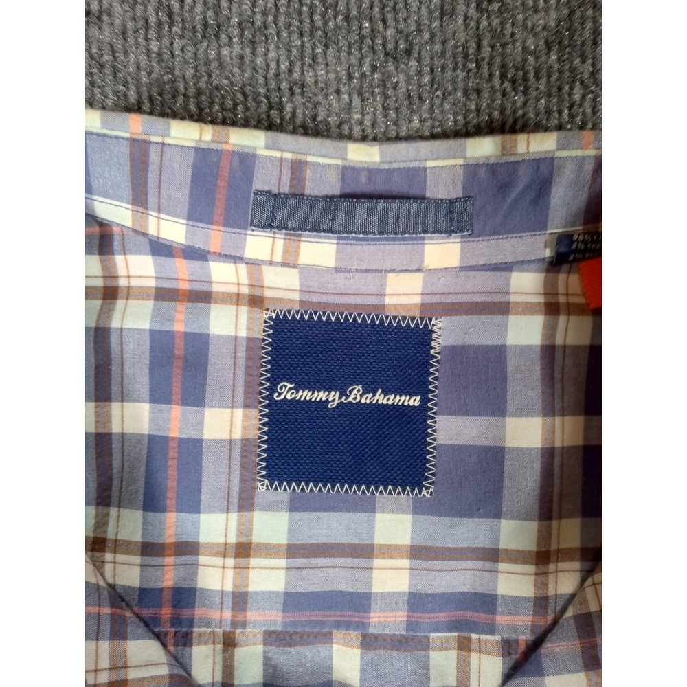 Tommy Bahama Men's Short Sleeve 3XL Coolmax Casual Button up Blue & Brown Plaid - Picture 3 of 9